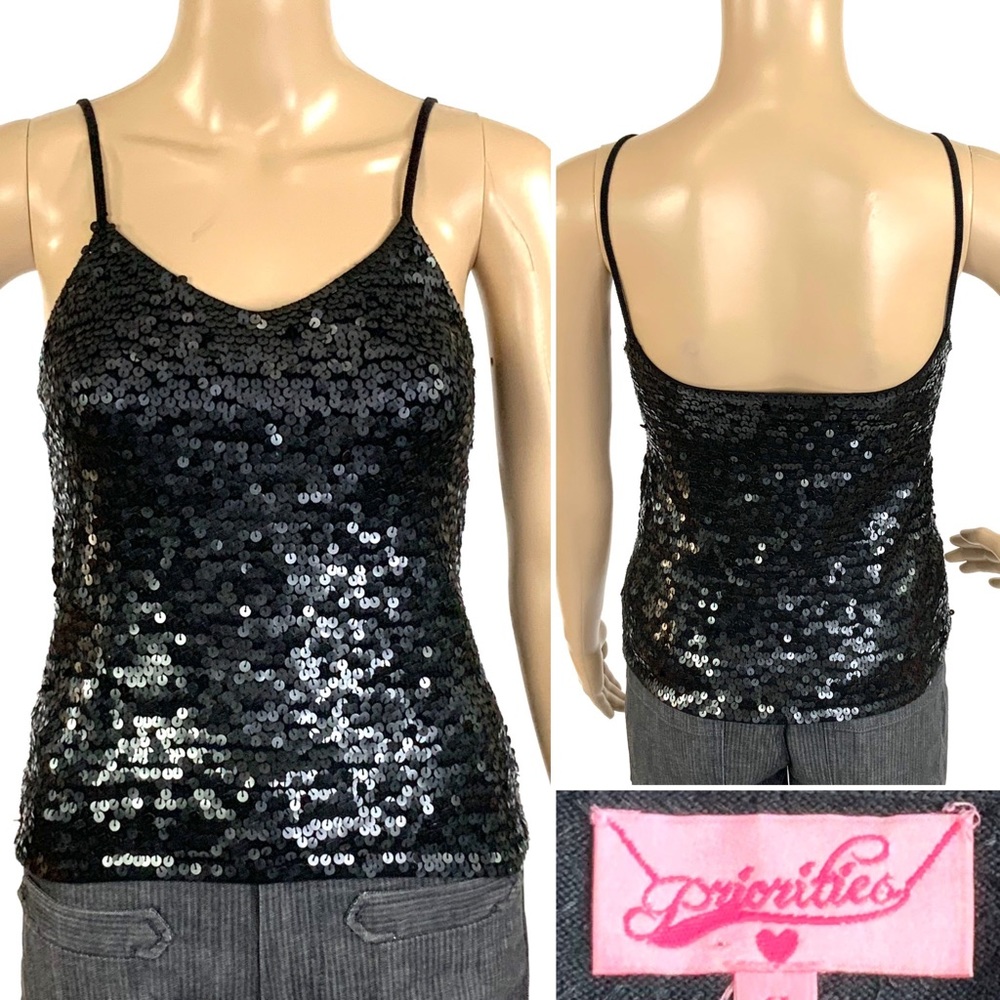 PRIORITIES (Saks 5th) fully sequined sweater cami